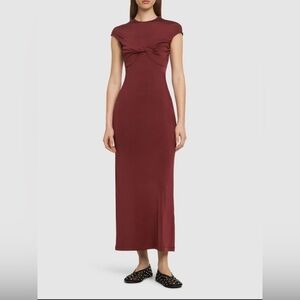 TOVE Cinnamon Twist-Front‎ Cap Sleeve Maxi Dress NWT